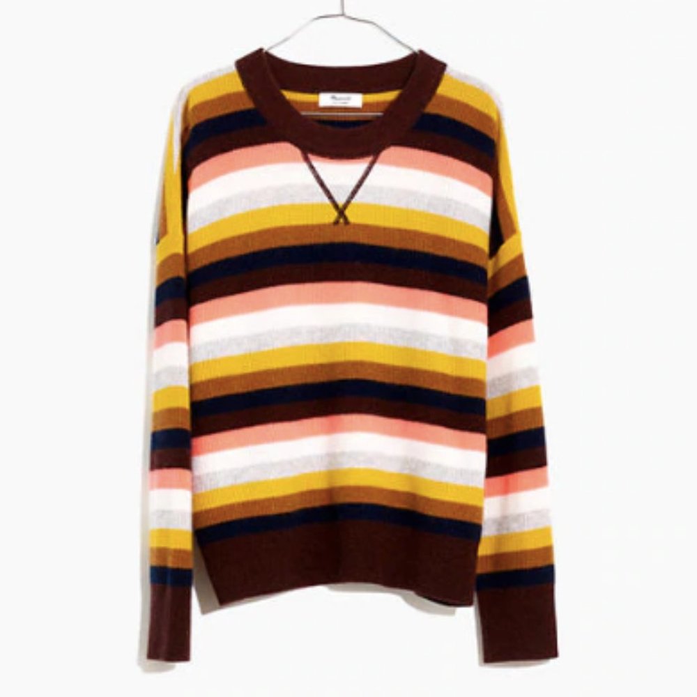 Cashmere Sweatshirt in Reedham Stripe